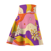 Kate McEnroe New York Retro Mid Century Modern Flower Power Womens Skater SkirtSkirts14170021874359058547