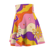 Kate McEnroe New York Retro Mid Century Modern Flower Power Womens Skater SkirtSkirts14170021874359058547