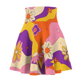 Kate McEnroe New York Retro Mid Century Modern Flower Power Womens Skater SkirtSkirts14170021874359058547