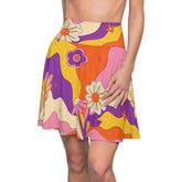 Kate McEnroe New York Retro Mid Century Modern Flower Power Womens Skater SkirtSkirts30978995133768948467