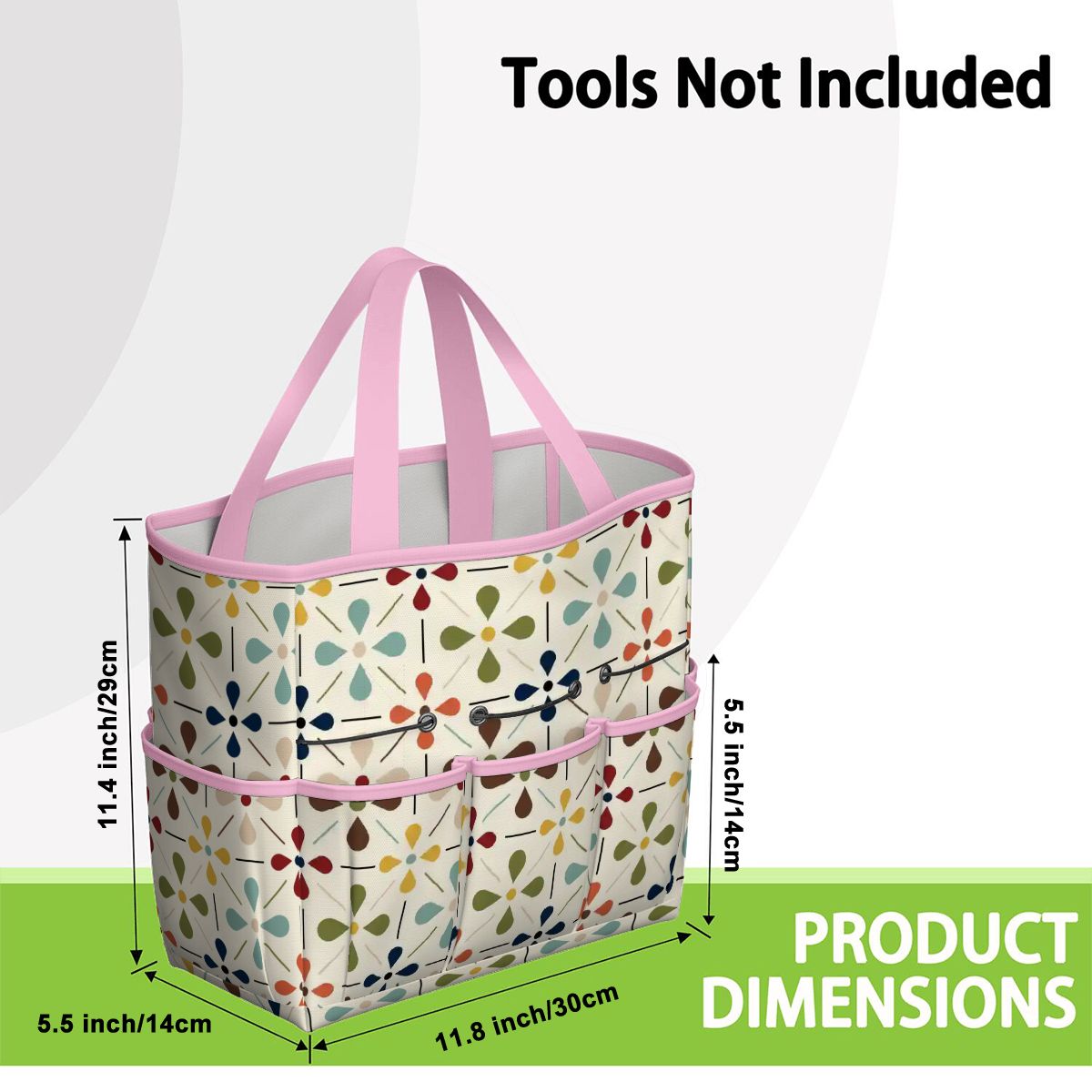 Kate McEnroe New York Retro Mid Century Modern Geometric Floral Garden Tool Tote BagGarden Tool BagnaPWtt8Qns
