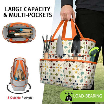 Kate McEnroe New York Retro Mid Century Modern Geometric Floral Garden Tool Tote BagGarden Tool BagnaPWtt8Qns