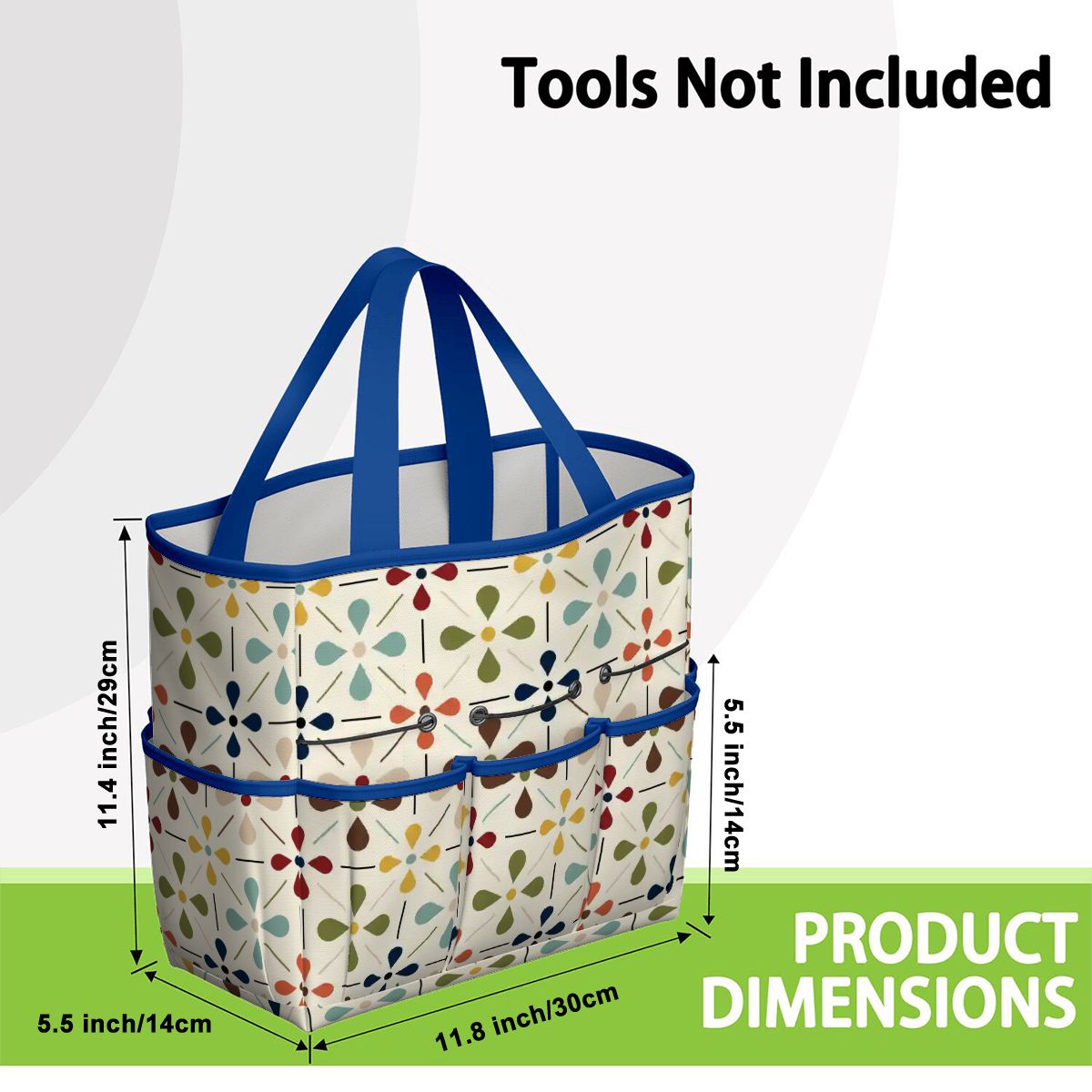 Kate McEnroe New York Retro Mid Century Modern Geometric Floral Garden Tool Tote BagGarden Tool BagnaPWtt8Qns