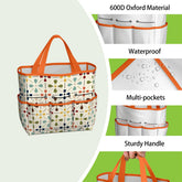 Kate McEnroe New York Retro Mid Century Modern Geometric Floral Garden Tool Tote BagGarden Tool BagnaPWtt8Qns