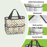 Kate McEnroe New York Retro Mid Century Modern Geometric Floral Garden Tool Tote BagGarden Tool BagnaPWtt8Qns