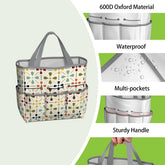 Kate McEnroe New York Retro Mid Century Modern Geometric Floral Garden Tool Tote BagGarden Tool BagnaPWtt8Qns
