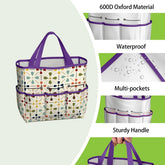 Kate McEnroe New York Retro Mid Century Modern Geometric Floral Garden Tool Tote BagGarden Tool BagnaPWtt8Qns