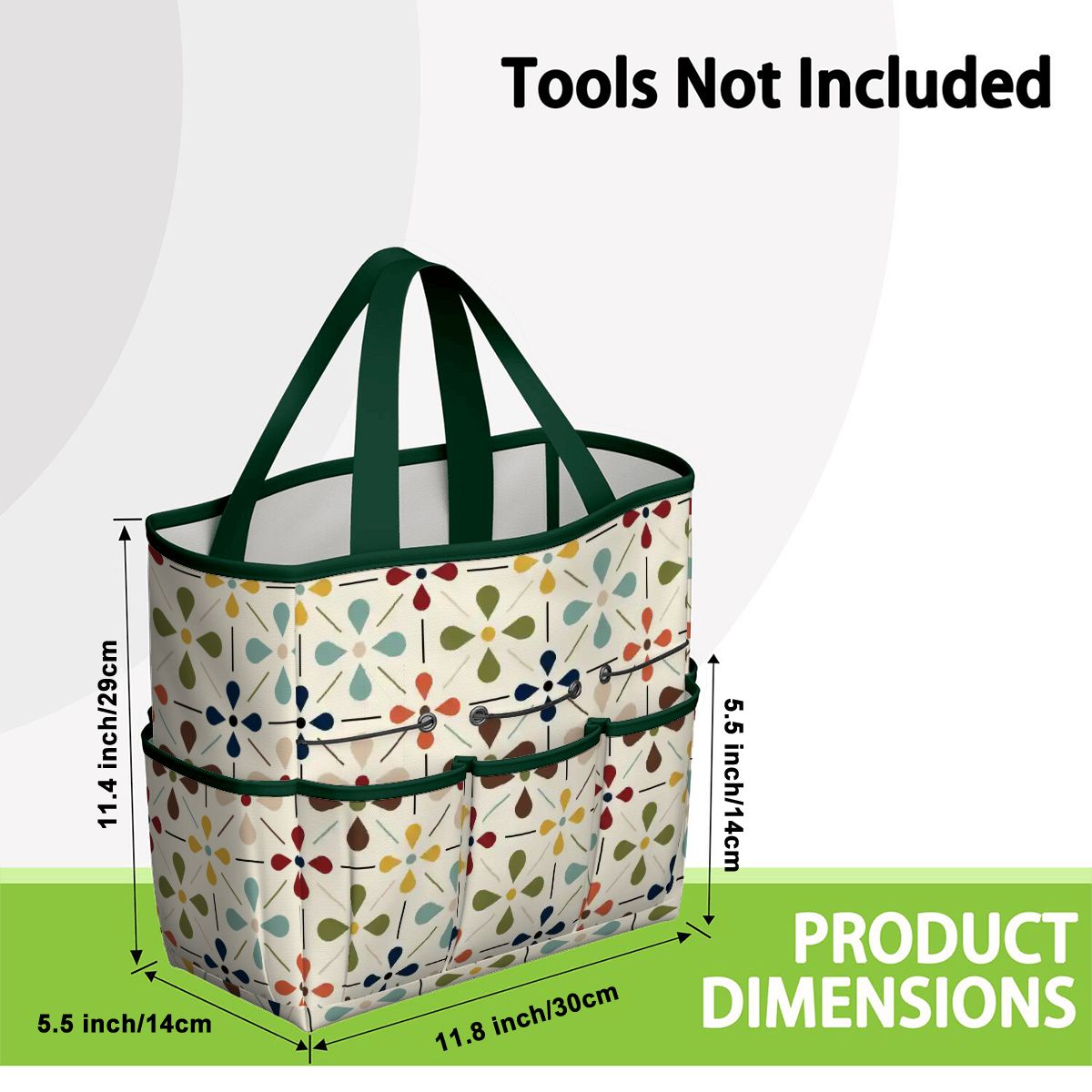Kate McEnroe New York Retro Mid Century Modern Geometric Floral Garden Tool Tote BagGarden Tool BagnaPWtt8Qns