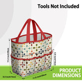 Kate McEnroe New York Retro Mid Century Modern Geometric Floral Garden Tool Tote BagGarden Tool BagnaPWtt8Qns
