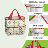 Kate McEnroe New York Retro Mid Century Modern Geometric Floral Garden Tool Tote BagGarden Tool BagnaPWtt8Qns