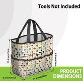 Kate McEnroe New York Retro Mid Century Modern Geometric Floral Garden Tool Tote BagGarden Tool BagnaPWtt8Qns
