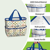 Kate McEnroe New York Retro Mid Century Modern Geometric Floral Garden Tool Tote BagGarden Tool BagnaPWtt8Qns