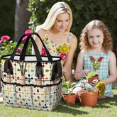 Kate McEnroe New York Retro Mid Century Modern Geometric Floral Garden Tool Tote BagGarden Tool BagUtXrwzi0pX