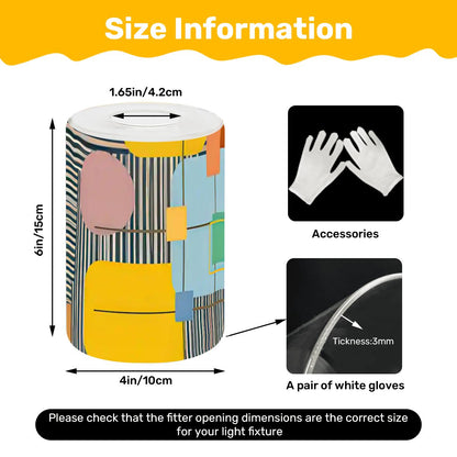 Kate McEnroe New York Retro Mid Century Modern Glass Lamp Shade, MCM Geometric Accent LightingLamp Shadest6CkFFjqK4