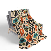 Kate McEnroe New York Retro Mid Century Modern Halloween Throw BlanketBlankets33957095819257203353