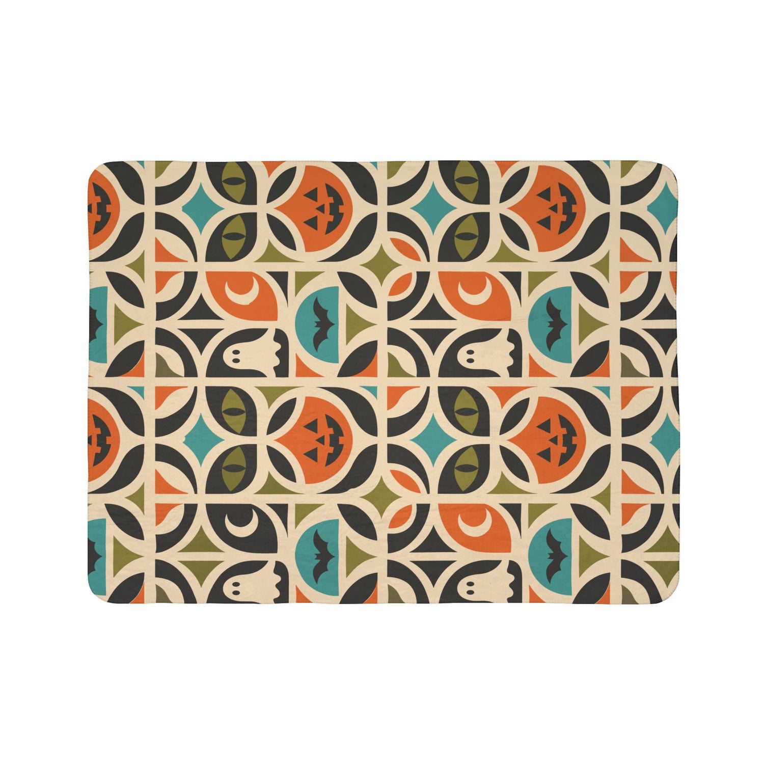 Kate McEnroe New York Retro Mid Century Modern Halloween Throw BlanketBlankets68197390080177814606