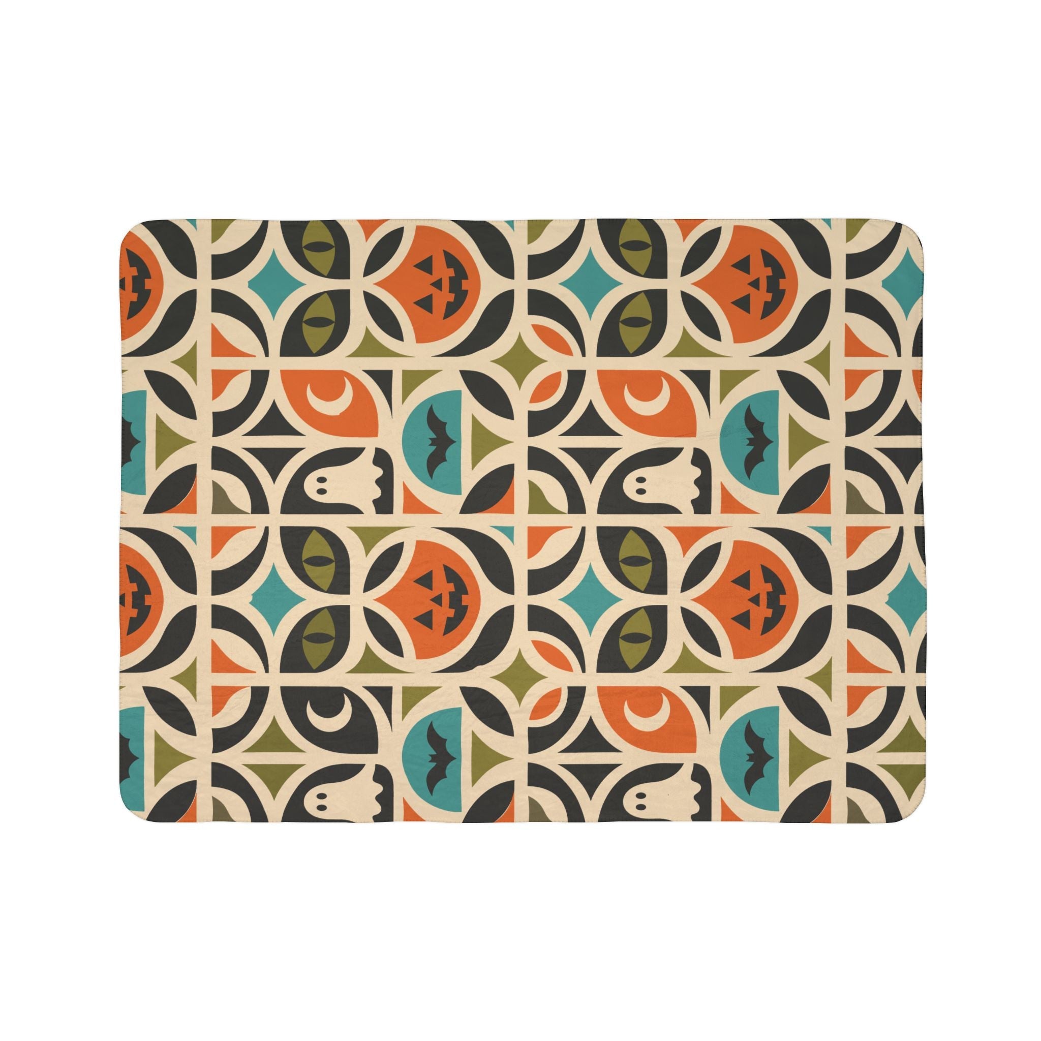 Kate McEnroe New York Retro Mid Century Modern Halloween Throw BlanketBlankets68197390080177814606