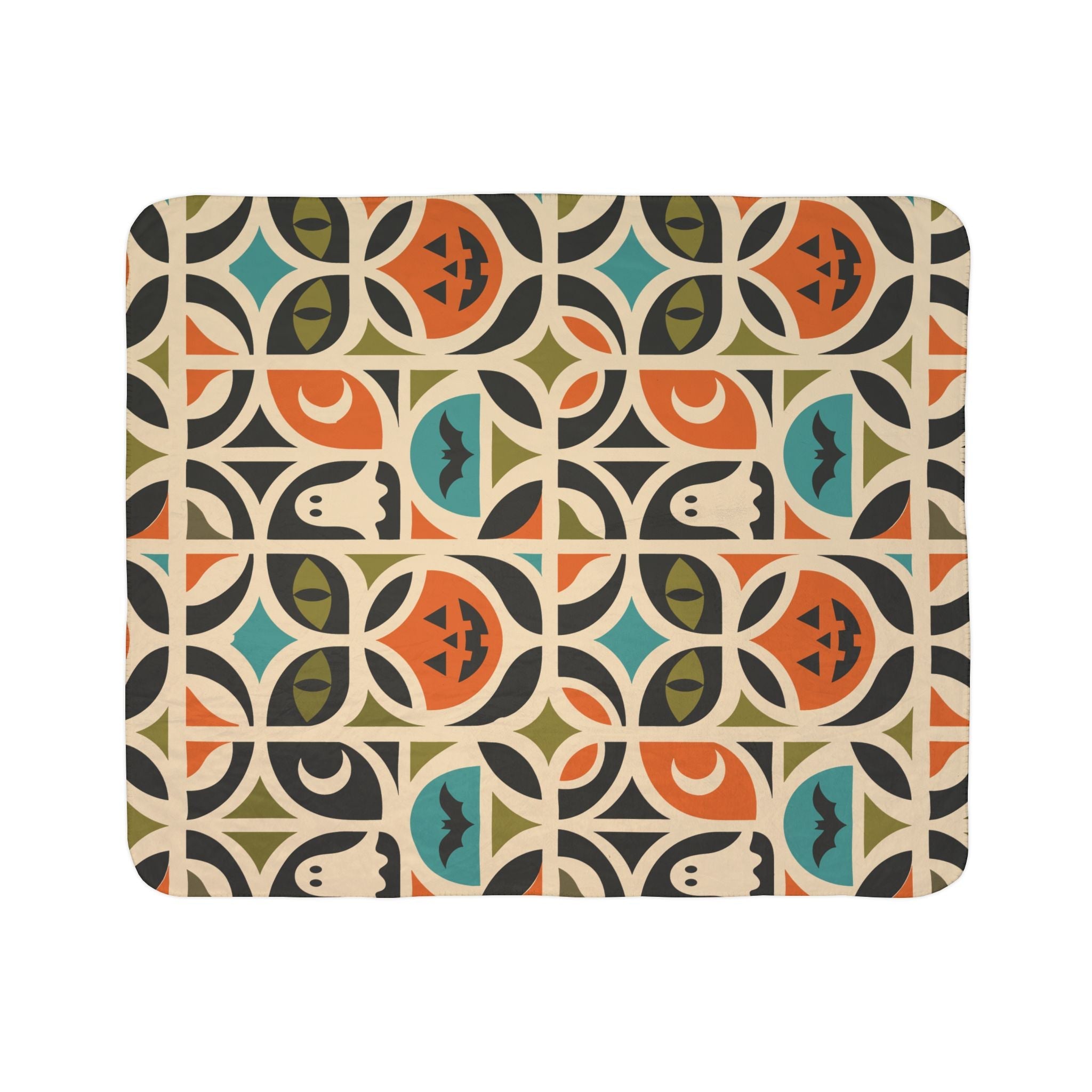 Kate McEnroe New York Retro Mid Century Modern Halloween Throw BlanketBlankets68197390080177814606