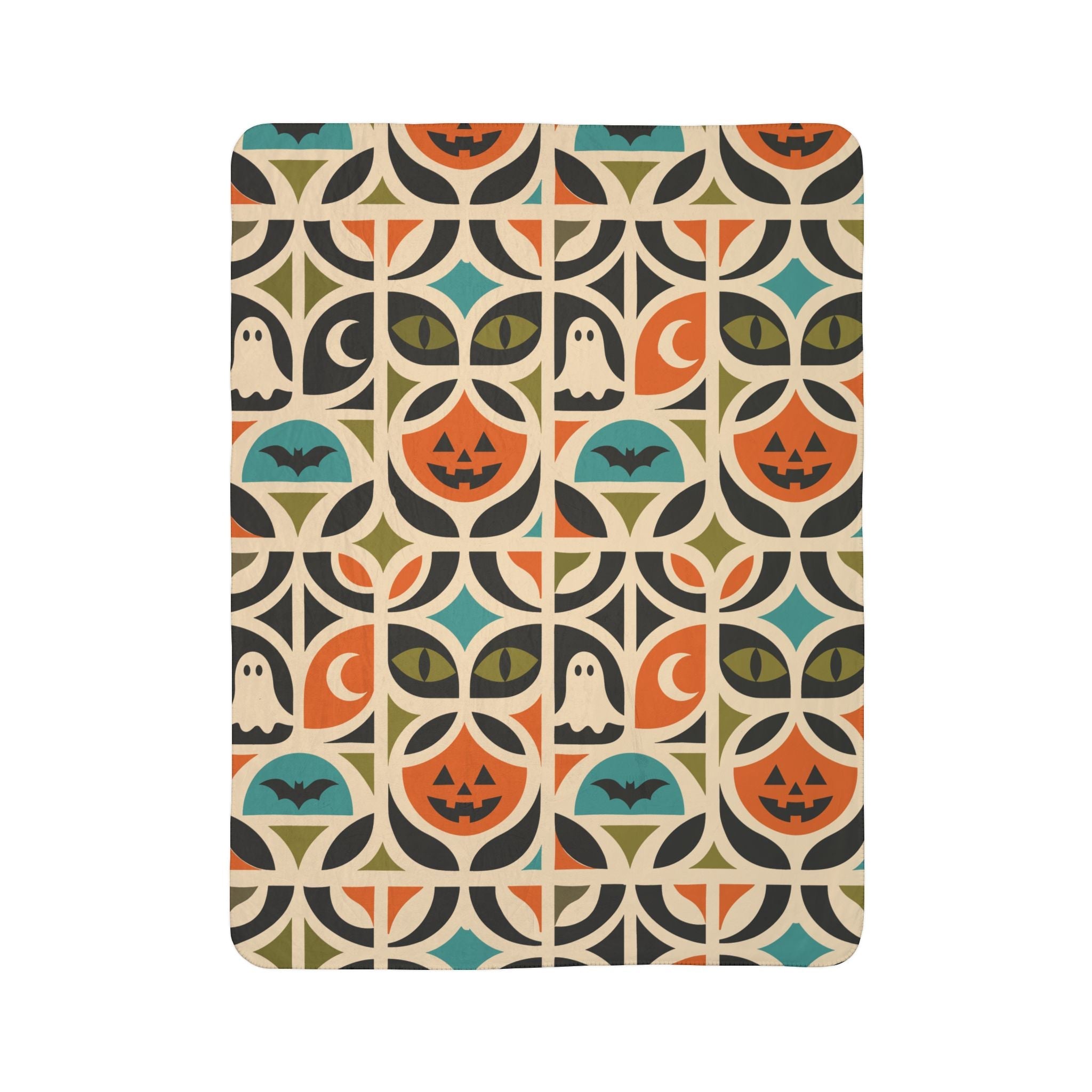 Kate McEnroe New York Retro Mid Century Modern Halloween Throw BlanketBlankets68197390080177814606