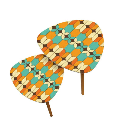 Kate McEnroe New York Retro Mid Century Modern Nesting Tables, 50s Geometric Coffee Tables, Atomic Era Accent FurnitureNesting TablespuD6GLIVMj