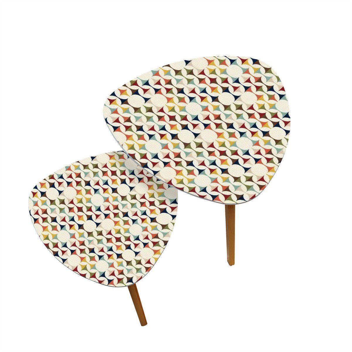 Kate McEnroe New York Retro Mid Century Modern, Scandi Danish Modern Geometric Nesting Coffee TablesAccent TablesV5NrrzGI9D