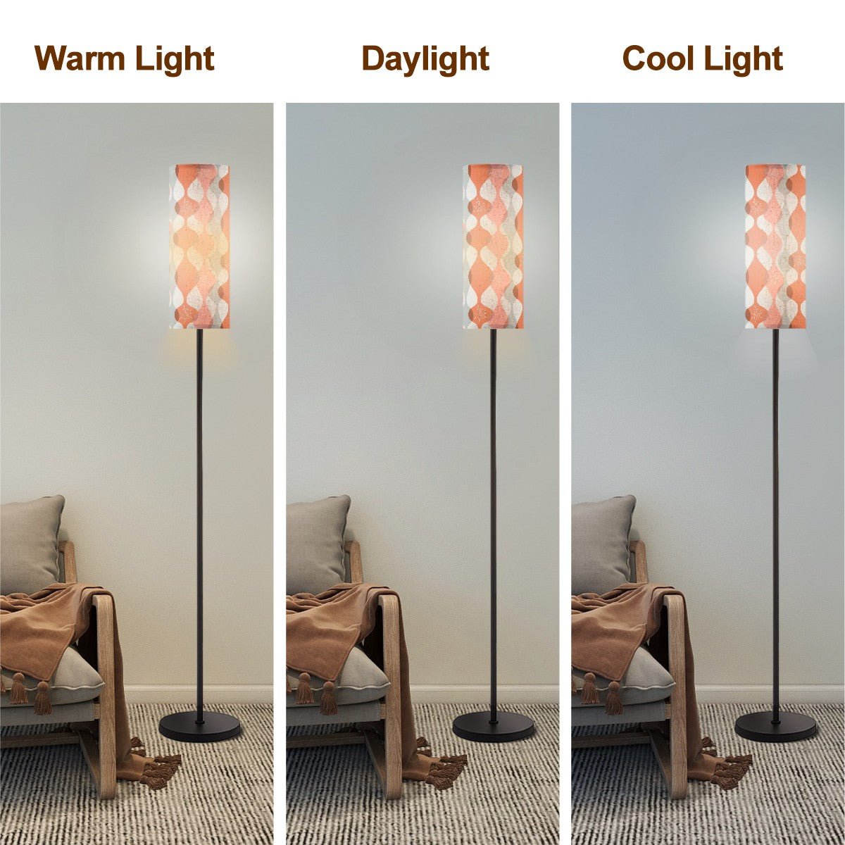 Kate McEnroe New York Retro Mid Century Modern Starburst Cylinder Floor Lamp, 50s Abstract Wave Design LightingFloor LampsnHeVd6YCQn