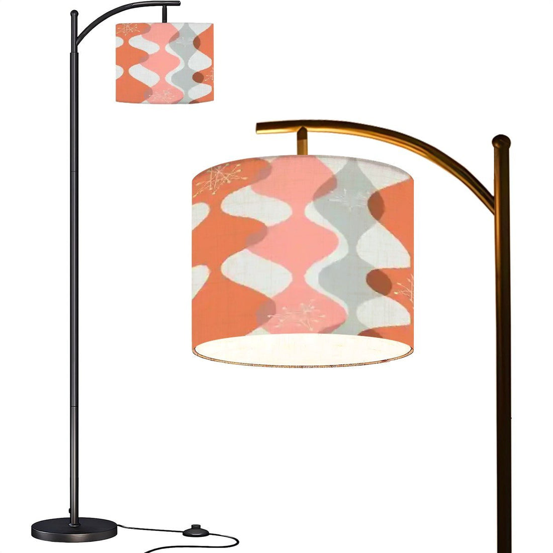 Kate McEnroe New York Retro Mid Century Modern Starburst Floor Lamp, 50s Abstract Wave Design Accent LightingFloor Lampsk5dyaLrdKU