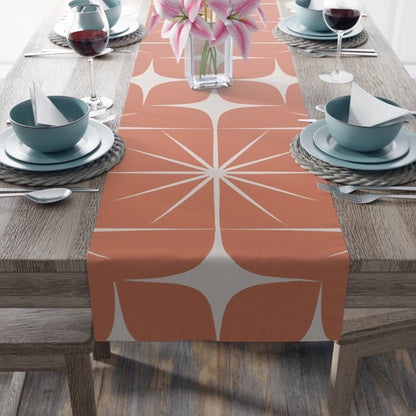 Kate McEnroe New York Retro Mid Century Modern Table Runner, 16x72 Inch, Atomic Starburst Dining DecorTable Runners23020533591115935325