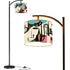 Kate McEnroe New York Retro Mid Mod Atomic Cat Abstract Arc Floor Lamp, MCM Artist&