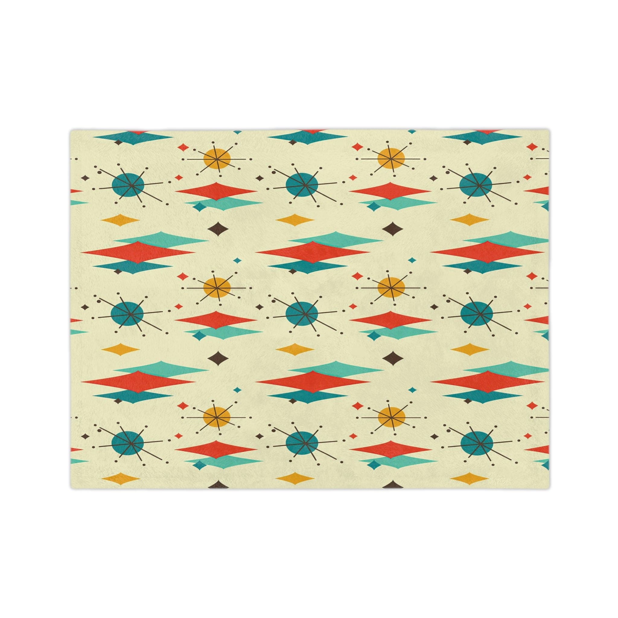Kate McEnroe New York Retro Mid Mod Franciscan Starburst Velveteen Minky BlanketBlankets67061811677674161448