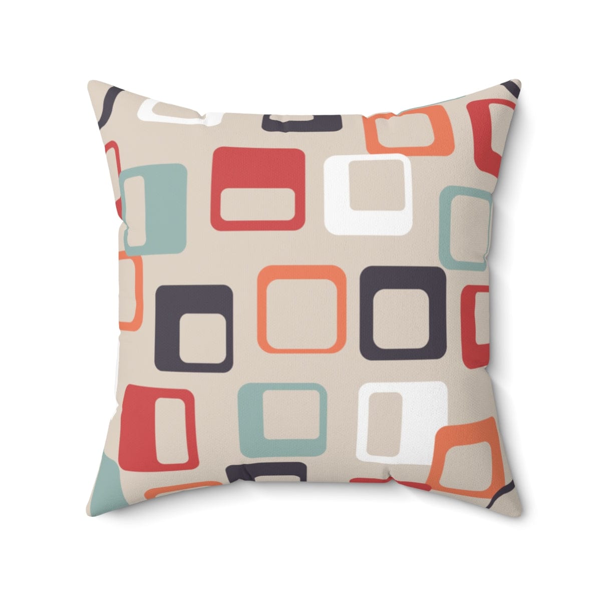 Kate McEnroe New York Retro Mid Mod Geometric Squares Pillow Throw Pillows 20" × 20" 24855501636075520539