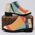 Kate McEnroe New York Retro Mod Color Block Ankle Boots, MCM Geometric Women&