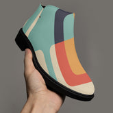 Kate McEnroe New York Retro Mod Color Block Ankle Boots, MCM Geometric Women&