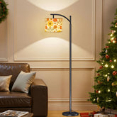 Kate McEnroe New York Retro Mod Floral Arc Floor Lamp, Mid Century Modern 70s Lighting AccentArc Floor LampsAzdJiKE694