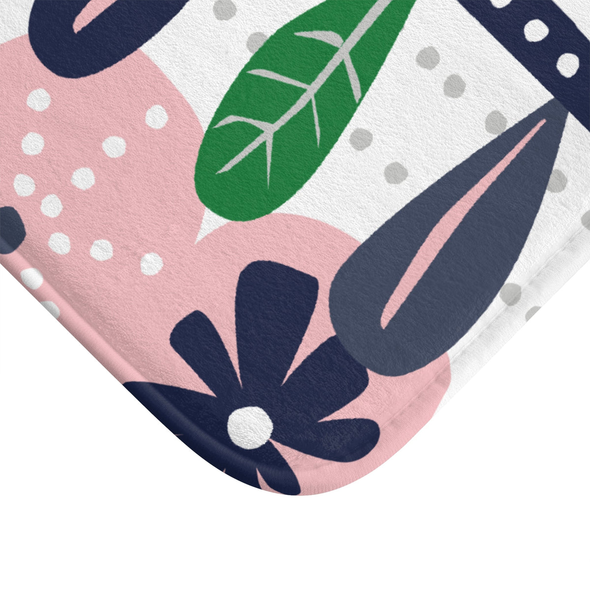 Kate McEnroe New York Retro Mod Floral Bath Mat, Mid Century Modern Scandinavian Bathroom RugBath Mats15189354363319141362