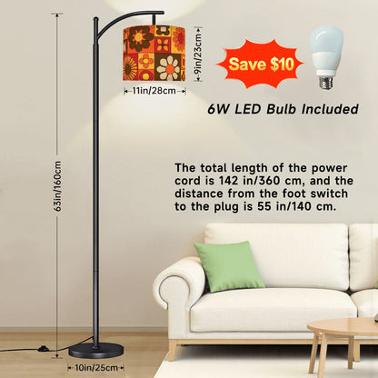 Kate McEnroe New York Retro Mod Flower Arc Floor Lamp, 70s Mid Century Modern LightingArc Floor Lampslmgc1nAJU3