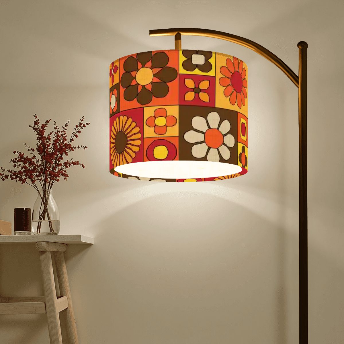 Kate McEnroe New York Retro Mod Flower Arc Floor Lamp, 70s Mid Century Modern LightingArc Floor Lampslmgc1nAJU3