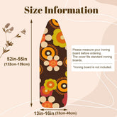 Kate McEnroe New York Retro Mod Flower Power Ironing Board Cover, 70s Brown Orange Mid Century Laundry Room AccentIroning Board CoversxsxBtEVfSv