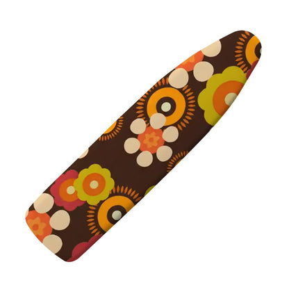 Kate McEnroe New York Retro Mod Flower Power Ironing Board Cover, 70s Brown Orange Mid Century Laundry Room AccentIroning Board CoversxsxBtEVfSv
