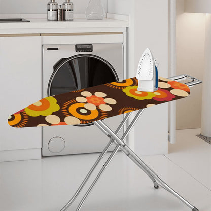 Kate McEnroe New York Retro Mod Flower Power Ironing Board Cover, 70s Brown Orange Mid Century Laundry Room AccentIroning Board CoversxsxBtEVfSv