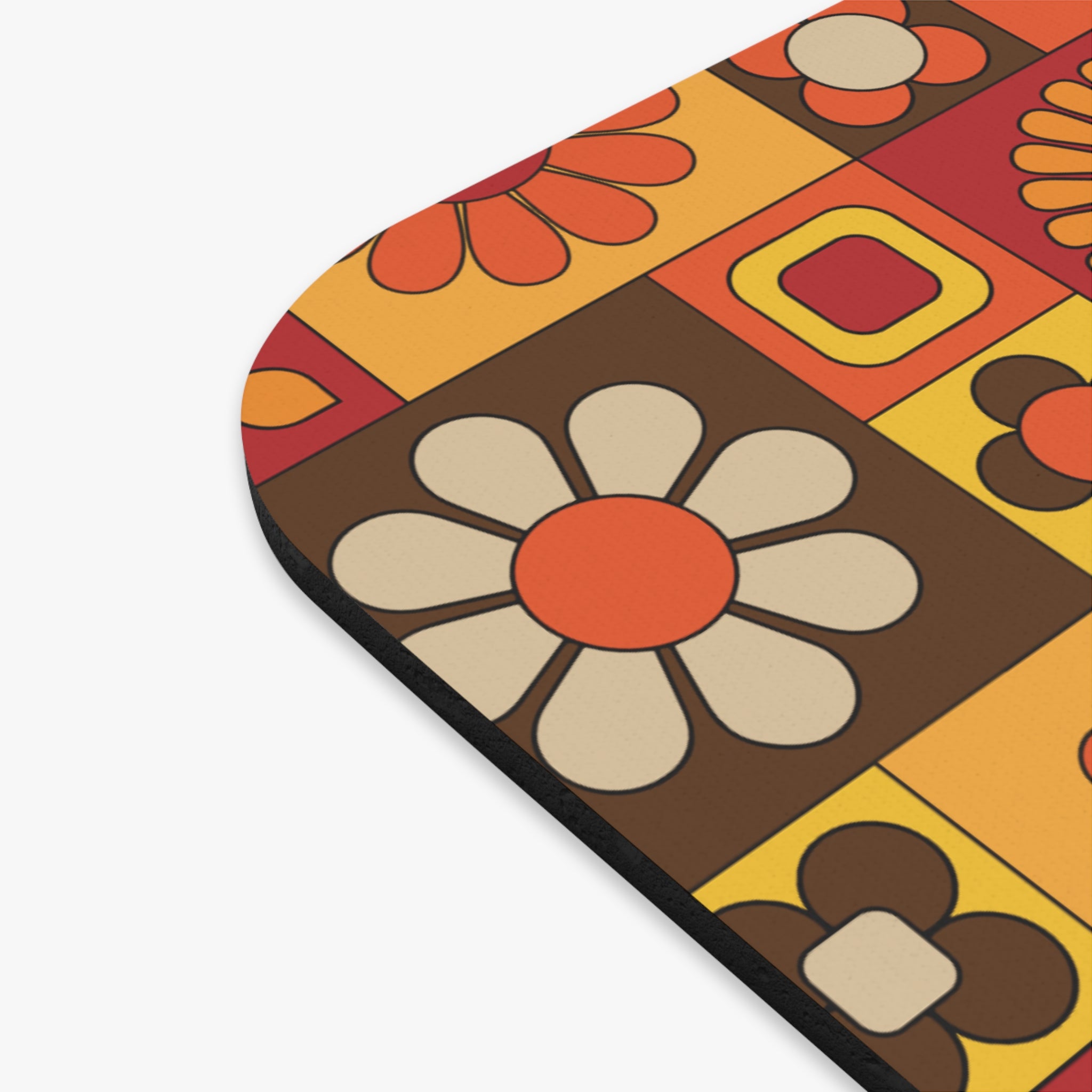 Kate McEnroe New York Retro Mod Flower Power Mouse Pad, 70s Mid Century Modern Office, Groovy MCM Vintage Vibe Desk AccessoryMouse Pads10337768442826797552