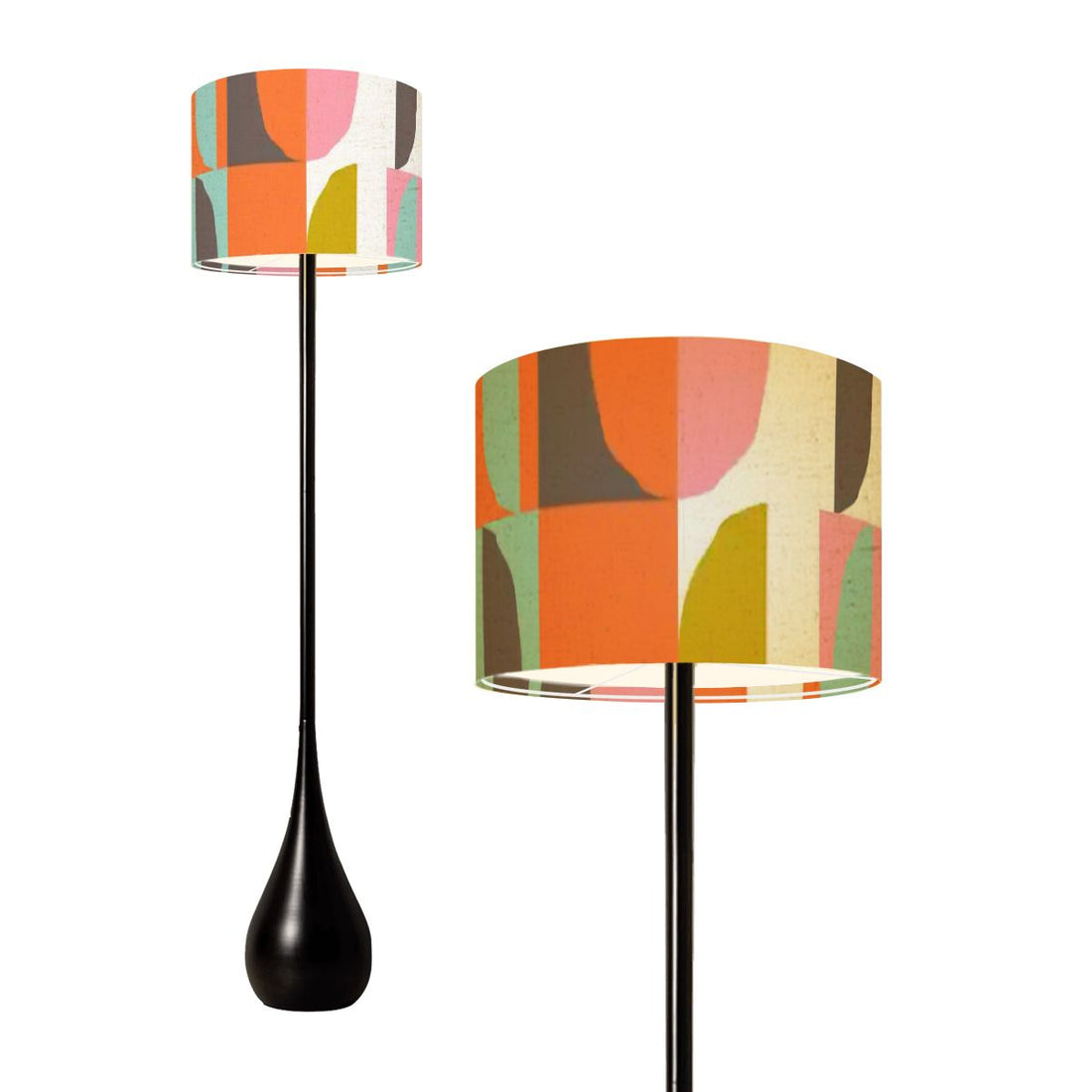 Kate McEnroe New York Retro Mod Geometric Teardrop Floor Lamp, Mid Century Modern Accent LightFloor LampsxGEK1DHujR