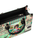 Kate McEnroe New York Retro Mod Housewife Handbag, Kitschy MCM Atomic Cat PurseHandbagsWE9PL36W-1