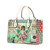 Kate McEnroe New York Retro Mod Housewife Handbag, Kitschy MCM Atomic Cat PurseHandbagsWE9PL36W-1