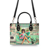 Kate McEnroe New York Retro Mod Housewife Handbag, Kitschy MCM Atomic Cat PurseHandbagsWE9PL36W-4