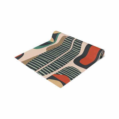 Kate McEnroe New York Retro Mod Table Runner, MCM Geometric Dining Decor, Abstract Shapes Table Linen, Mid Century Modern Table Accessory Table Runners