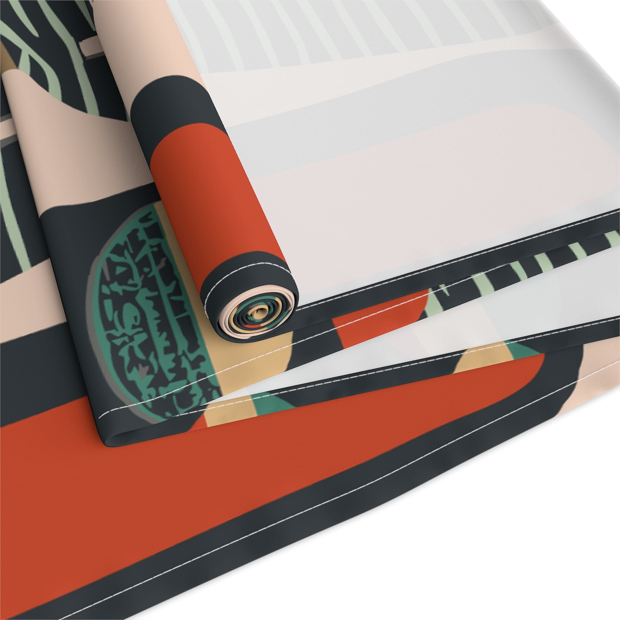 Kate McEnroe New York Retro Mod Table Runner, MCM Geometric Dining Decor, Abstract Shapes Table Linen, Mid Century Modern Table AccessoryTable Runners23247645897037943048