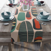 Kate McEnroe New York Retro Mod Table Runner, MCM Geometric Dining Decor, Abstract Shapes Table Linen, Mid Century Modern Table AccessoryTable Runners23247645897037943048