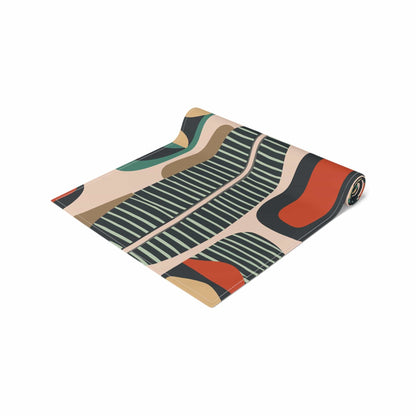 Kate McEnroe New York Retro Mod Table Runner, MCM Geometric Dining Decor, Abstract Shapes Table Linen, Mid Century Modern Table AccessoryTable Runners23247645897037943048