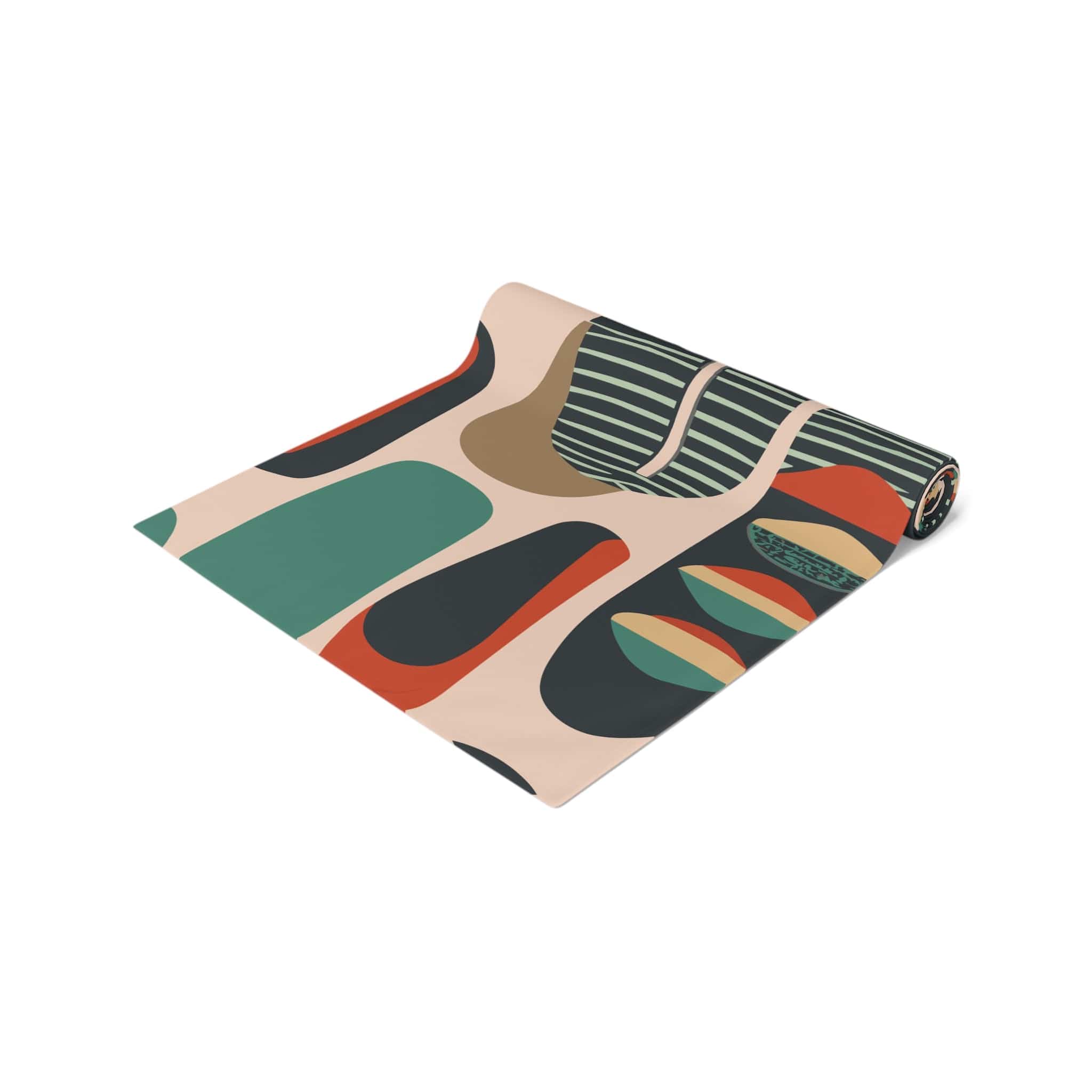 Kate McEnroe New York Retro Mod Table Runner, MCM Geometric Dining Decor, Abstract Shapes Table Linen, Mid Century Modern Table AccessoryTable Runners27740386211055351155